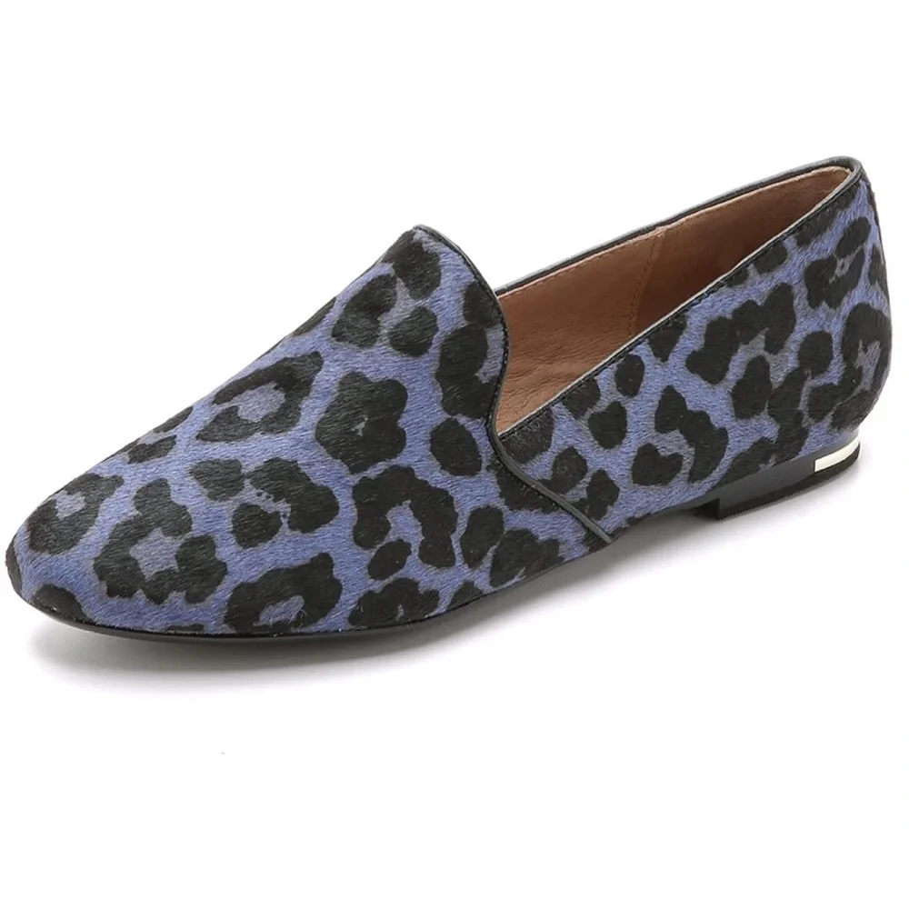 🆕 Yosi Samra Blue Velvet Jaguar Preslie Loafers